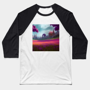 Beautiful Flower Meadow Baseball T-Shirt